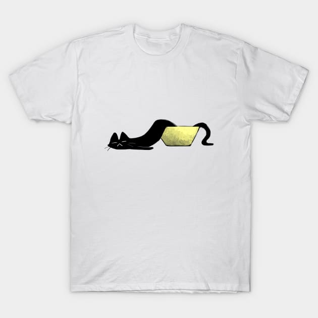 Lazy cat T-Shirt by Hellenor